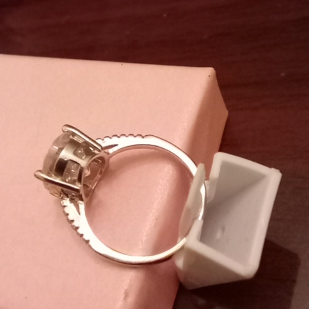 925 Solid Sterling Silver Oval Ring - image 2